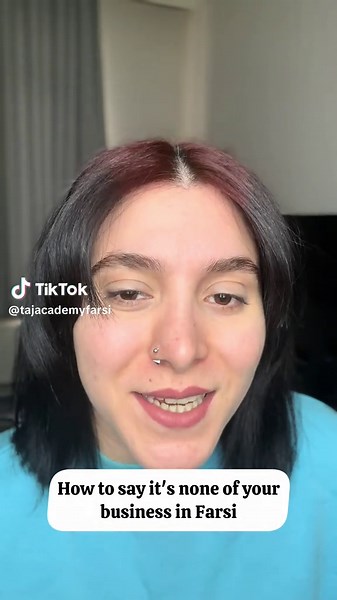 It’s none of your business 😃 #farsi #persian #iran #fyp #education