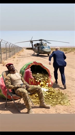 Trump flying Helicopter and Ibrahim Traore laughing comedy scene 🤣#shortsfeed #satire