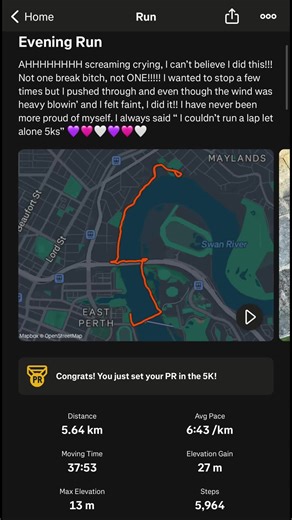 The day has come, with only two weeks of running i finally hit my goal! 🏃‍♀️🏃‍♀️🏃‍♀️