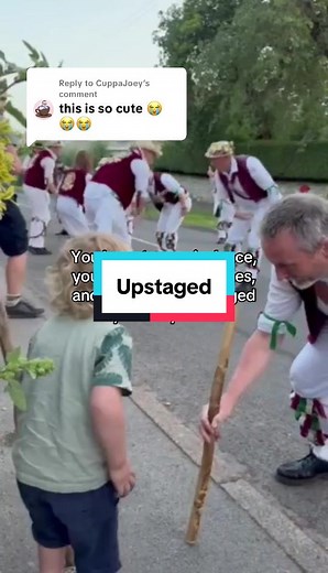 Replying to @CuppaJoey Another angle of Toby, the cutest little morris dancer around. #morrisdancing #toddlerdance