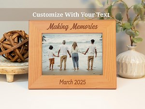Wood Picture Frames Personalized, Custom Text Photo Frame Personalized Home Decor, Family Picture Frame for Desk, Engraved Frame With Quote - Etsy