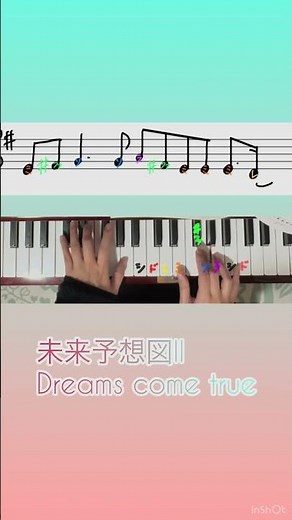 未来予想図II dreamscometrue ドリカム / ピアノ 楽譜 音符 ドレミ 弾き方 歌い方 階名 簡単 初心者 平成ソング / piano music notes jpop