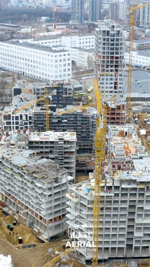 Massive Tower Cranes Building High-Rise 🏗️ #shorts