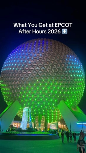 🚨Everything You Need to Know About EPCOT After Hours 2026 Here’s what you need to know 👇 🕘 9:30 PM – 12:30 AM event time 🎟️ Enter as early as 7:00 PM 🍿 Complimentary ice cream, popcorn & bottled drinks included 🌎 Limited-capacity event with lower wait times ✨ Attractions typically open include: • Guardians of the Galaxy: Cosmic Rewind • Remy’s Ratatouille Adventure • Frozen Ever After • Soarin’ • Test Track presented by General Motors (NEW for 2026 nights) • Spaceship Earth & more 🎭 Chara