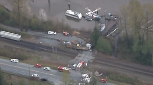 Train, semi truck and car involved in serious collision in Maple Ridge