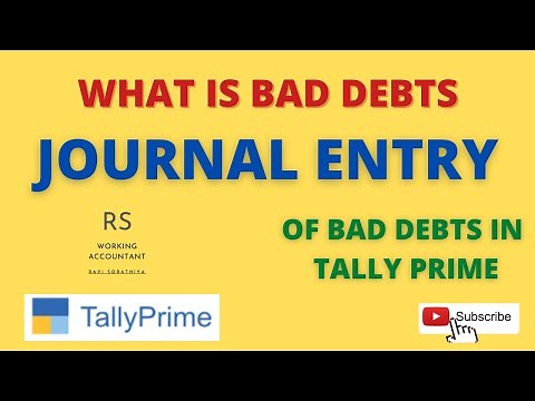How To Do Journal Entry of Bad Debts In Tally Prime | What are Bad Debts