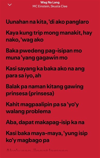 Tagalog Songs: Karakas Mo sa Spotify with Lyrics