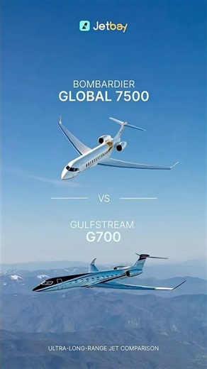 Gulfstream G700 vs Bombardier Global 7500 🛩️ Ultra-long-range private jet comparison #privatejet