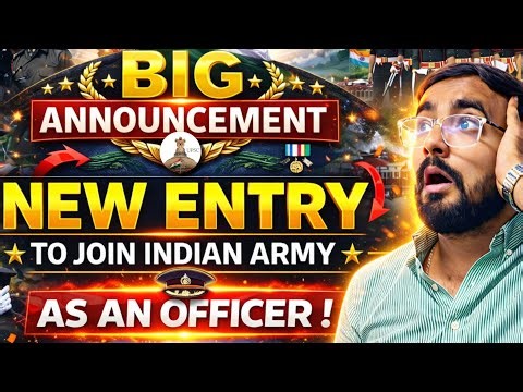 Good News!! 🗞️ || New Entry To Join Indian Army As An Officer!! 😱
