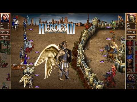 Heroes 3 COMBAT One year growth Horde was attacked by Castle