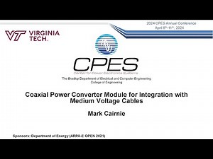 Mark Cairnie - Modular Coaxial Power Converter for High-Density Integration into MV Cables