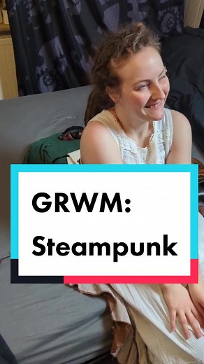 A glimpse into my #steampunk wardrobe. If only getting dressed and choosing an outfit was always this easy 😅 skirt, vest and shirt are handmade, choker and earrings by @bloodybrilliants #steampunkstyle #costuming #cosplay #alternativefashion #sewing #handmade #historybounding #grwm #dressup