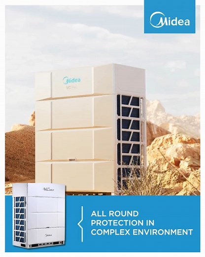 Midea VRF VC Max series — advanced cooling technology built for the toughest environments. Engineered for all-around protection, it delivers superior comfort and maximum energy efficiency, no matter the conditions. Powerfully precise. Effortlessly cool. #MideaHVAC #VRFSeries #AdvancedCooling #PowerfulCooling #EnergyEfficiency | Midea
