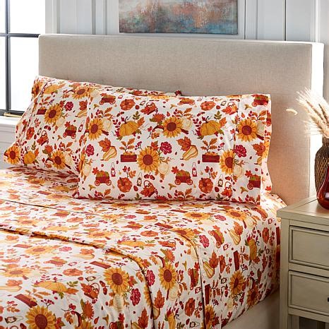 Jeffrey Banks 4-piece Harvest Microfiber Sheet Set   | HSN