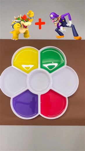 Super Mario Bros Color Mixing 18👇🏼💛💜 #colormixing #supermario #mix #satisfying #shorts #colors