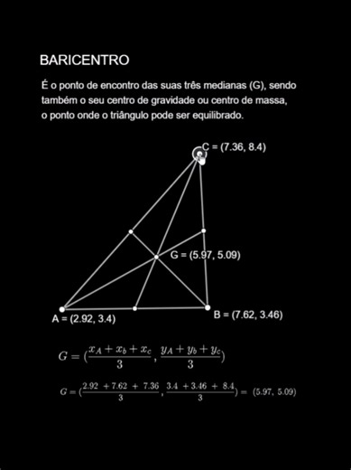 Baricentro #geogebra #geometriaplana #matematica