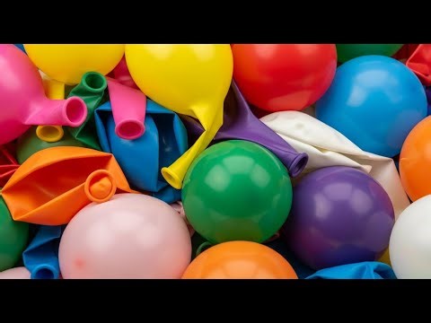 2 Minutes Satisfying ASMR 🎈 Unboxing Colorful Balloons Package Relaxing Balloon Sounds -1