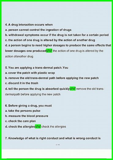 Medication Aide Test Questions and Answers 100 Verified Answers4932 new video