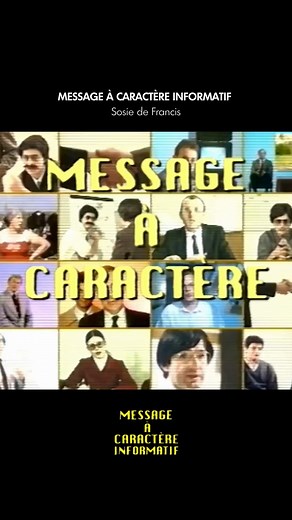 Benoit RICHARD on Instagram: "Le Message à caractère informatif est une émission de télévision humoristique française créée par le duo Nicolas et Bruno basée sur le détournement de vieux films d'entreprise des années 80. Chaque pastille reprend un extrait de film d'époque en le détournant avec des doublages et une nouvelle bande sonore afin de créer des saynètes absurdes et cocasses. Les émissions sont écrites, montées, réalisées et doublées par Nicolas Charlet et Bruno Lavaine, et diffusées ent