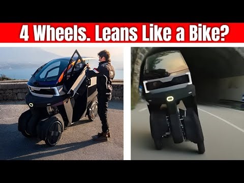 This Wild 4 Wheeled Motorcycle Leans Like a Bike but Drives Like a Car