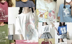 【JK制服搭配】夏天到了！衬衫搭格裙闷热不透气？还不赶紧换上透气宽松的T恤！（日系可爱T恤推荐/jk制服T恤）