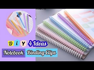 4 DIY Notebook Binding Clips / handmade plastic cuffs for notebook / handmade Notebook Binding Clips