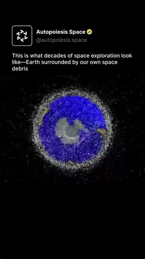 This is what decades of space exploration look like—Earth surrounded by our own space debris