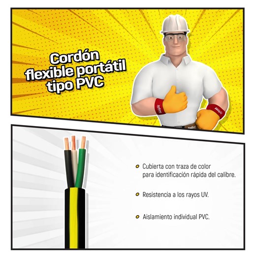 Nuestro cordón flexible portátil tipo PVC cuenta con una traza de color para una fácil identificación, resistencia a los rayos UV y aislamiento individual de PVC. #ConectamosContigo | Indiana Wire & Cable | Facebook