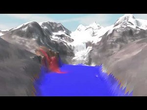 2022 Laguna Upiscocha GLOF | Animation of r.avaflow simulation