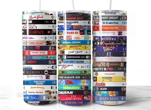 Retro 80’s VHS Movie Tumbler 20oz | Vintage Video Tape Aesthetic Cup | Nostalgic Movie Night Drinkware | Retro Film Lover Gift - Etsy