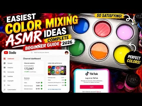 Easiest Color Mixing ASMR Ideas 🎧 | Complete Beginner Guide 2026