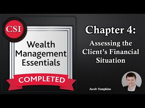 WME Chapter 4: Assessing the Client's Financial Situation - Wealth Management Essentials Course
