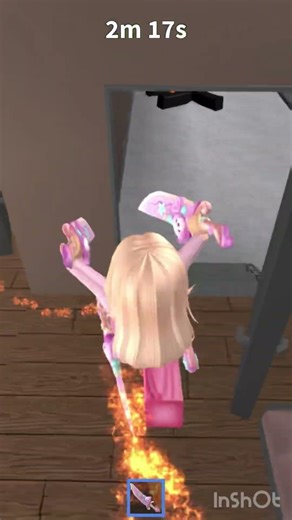 Satisfying mm2 fire effect murd round as sleeping beauty #mm2 #shorts