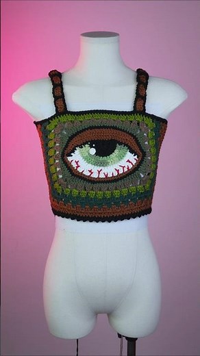Granny Rectangle Eye Top 👁video pattern with written instructions on my Patreon in the Single