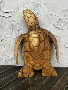 Hand-carved Wooden Sea Turtle Wall Sculpture – Vintage Folk Art Décor – 12" X 9" - Etsy