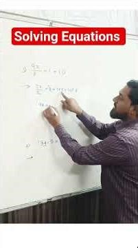 Solving Equations in One Variable | Class 8 Maths | Easy method | #shorts #maths