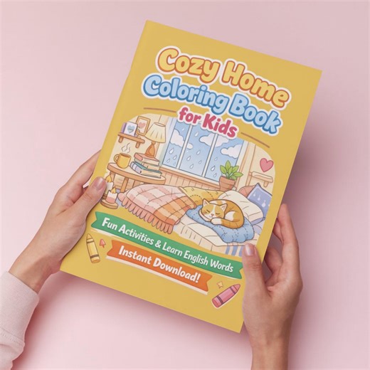 Cozy Kids Coloring Book PDF – Educational Daily Coloring With Inspirational Sentences for Toddlers & Preschoolers - Etsy