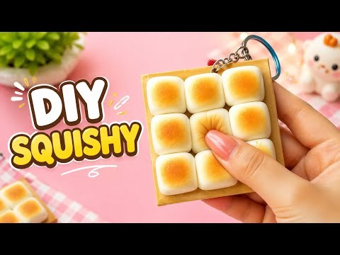 DIY Squishy! How to Make a Cute Bread Keyboard Squishy 🍞✨Tushu art & craft