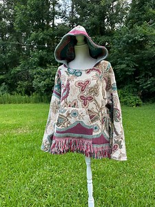 Blanket Hoodie Made From 100% Cotton Throw, Upcycled, Size M/L - Etsy