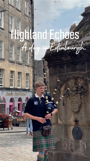 The sound of bagpipes carries through the air like a timeless rhythm. #bagpiper #edinbrugh #scotland