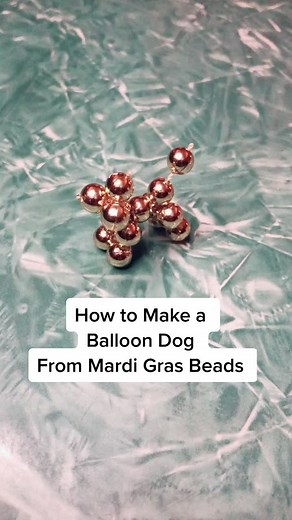 DIY Tutorial: How to Make a Balloon Dog with Mardi Gras Beads