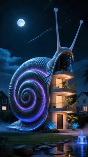 Unique Home, This Giant Snail House Is Real! #home #uniquehomes #interiordesign #homedesign