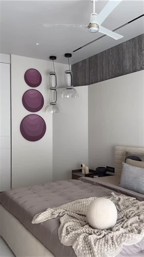 Elite Space | Interior Designer | Bespoke Interior on Instagram: "Neutral doesn’t have to mean boring. The base of this space is kept simple and calm, and the pop of colour was added to break that sameness and bring in a bit of personality. It breaks the monotony, adds warmth, and gives the room its personality. Subtle but thoughtful, it draws your eye the moment you walk in and continues to feel right over time. A small design choice, but one that changes how the entire space is experienced. . 