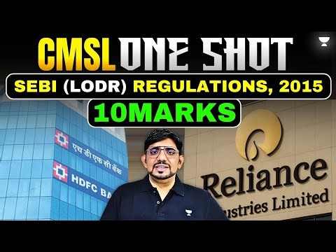 CMSL MARATHON | SEBI LODR ONE SHOT REVISION | CS EXECUTIVE LAWS CS AMIT VOHRA UNACADEMY✨