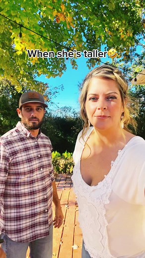 Gotta love it!! Takes a confident man to marry a taller woman🤣🤣 #marriedlife #husbandwifelove #hotwife #fyp