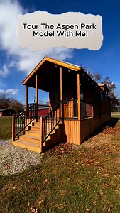 1.7K views · 90 reactions | Tour the Aspen Park Model Home with me! This Park Model features one bedroom and a loft that sleeps 2! Please visit zookcabins.com for additional details! #parkmodel #tinyhouse #tinyhome #parkmodelhomes | Zook Cabins | Facebook