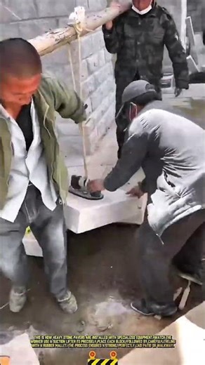 Installing Concrete Block for Patio Floor #dailywork