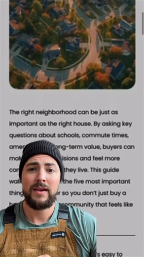 Buying a home? 🏡 It’s not just about the walls — your neighborhood makes all the difference. Here are 5 must-ask questions before you commit: 1️⃣ How’s the commute? 2️⃣ What’s nearby? 3️⃣ Are the schools a good fit? 4️⃣ What’s the neighborhood vibe? 5️⃣ What’s the long-term outlook? Want help evaluating a neighborhood (or finding one that checks all the boxes)? Drop me a DM — let’s make sure you land somewhere you’ll LOVE for years to come. 🔍✨ | Matthew Ferrell