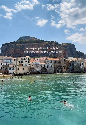 Your sign to visit Cefalu, Sicily and spend your summer in Italy. #sicily #sicily🇮🇹 #sicilyitaly #cefalu #cefalusicily #palermo #italy #italytravel #honeymoodestination #italia #almafi #luxuryhotels #traveltok #honeymoon #sicilyfood