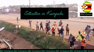 CHECKPOINT: Opposition supporters in Uganda have flooded the streets of Kampala the capital city of Uganda. The unconfirmed report says"opposition leader Bobi Wine has been put under house arrest. | BBC Zimbabwe